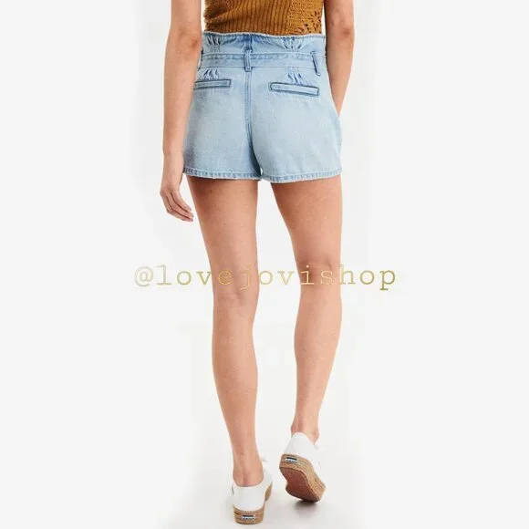 Under $20 Gem | 100% Cotton! American Eagle Paperbag Mom Denim Shorts - Picture 2 of 10